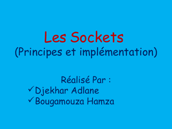 (PPT) Les Sockets.ppt