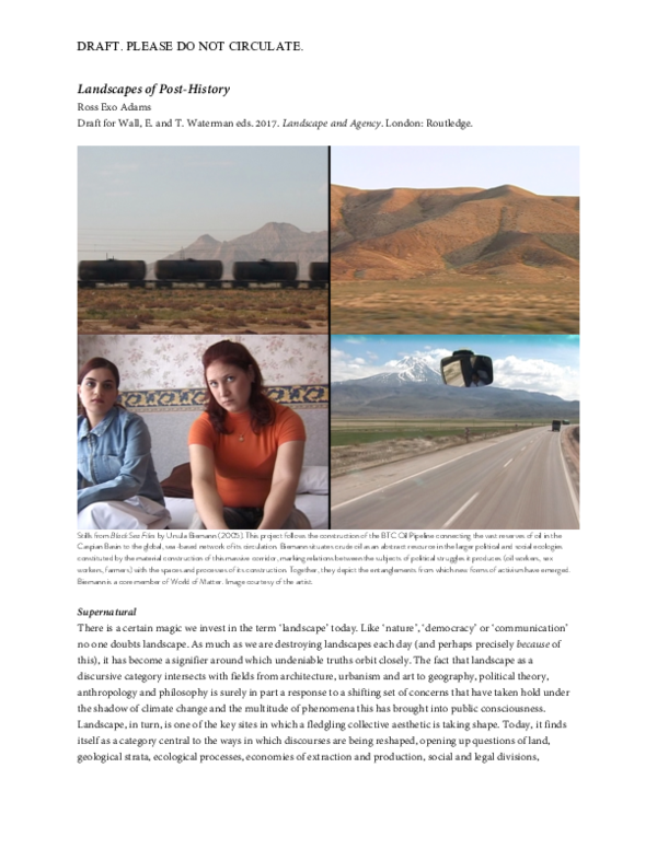 (PDF) Landscapes of PostHistory Ross E Adams Academia.edu