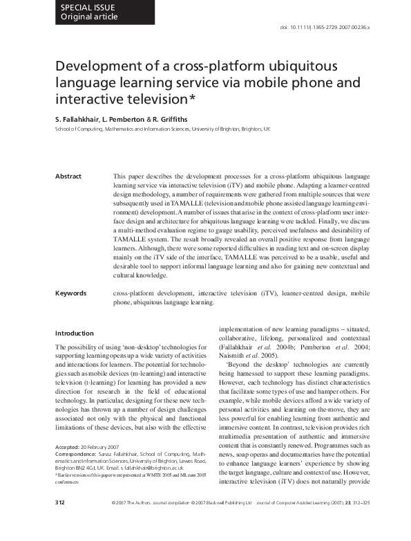 (PDF) Development of a Cross-Platform Ubiquitous Language Learning ...