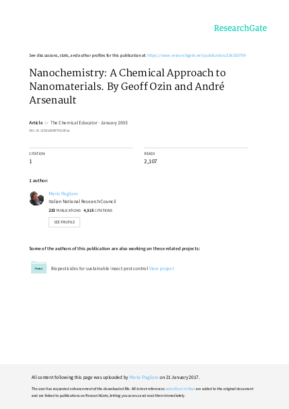 NANOCHEMISTRY A CHEMICAL APPROACH TO NANOMATERIALS PDF DOWNLOAD visual data 2