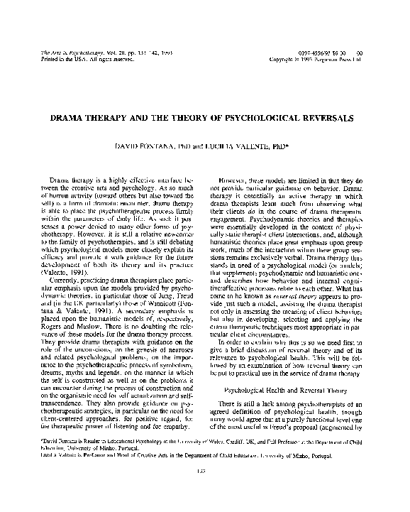 Essays drama therapy 06 image