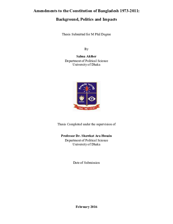 PDF) amend of bd constitution