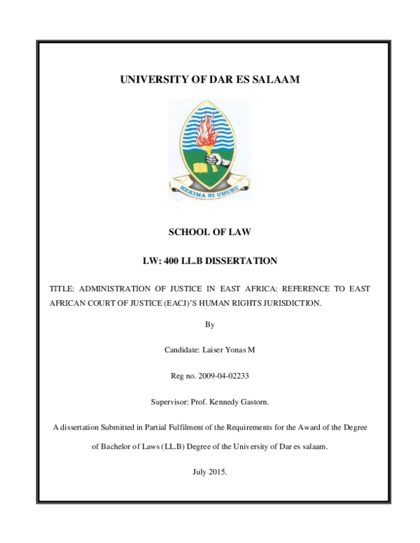 (PDF) UNIVERSITY OF DAR ES SALAAM Nehemia John Academia.edu