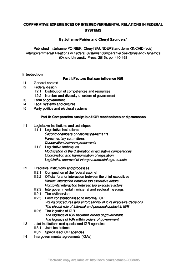 Intergovernmental relations essays picture