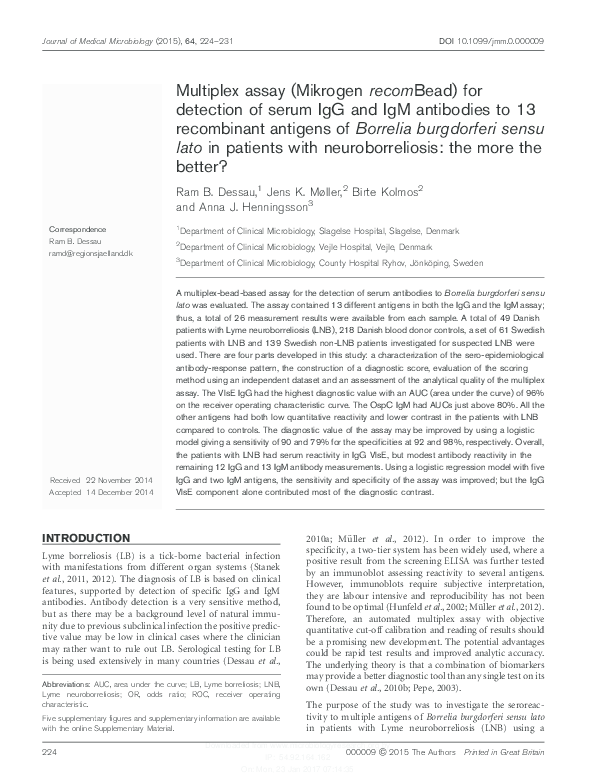 (PDF) Multiplex assay (Mikrogen recomBead) for detection of serum IgG ...