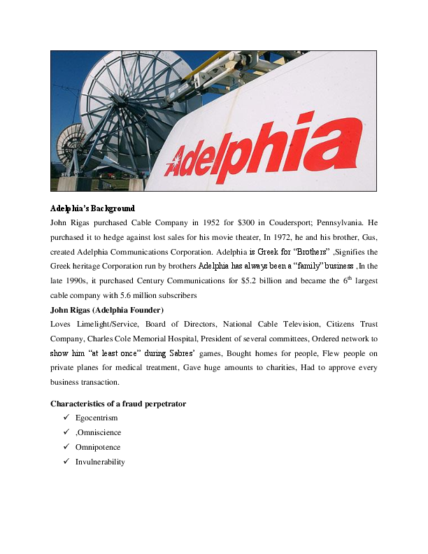 Adelphia case study picture