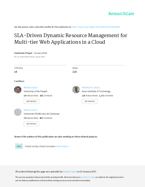 (PDF) SLA-Driven Dynamic Resource Management for Multi-Tier Web ...