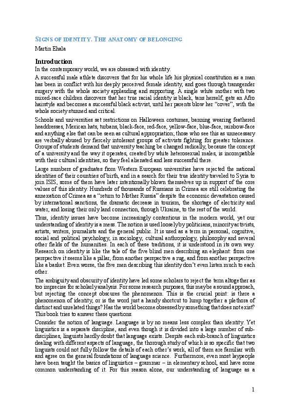 Belonging essays introduction image