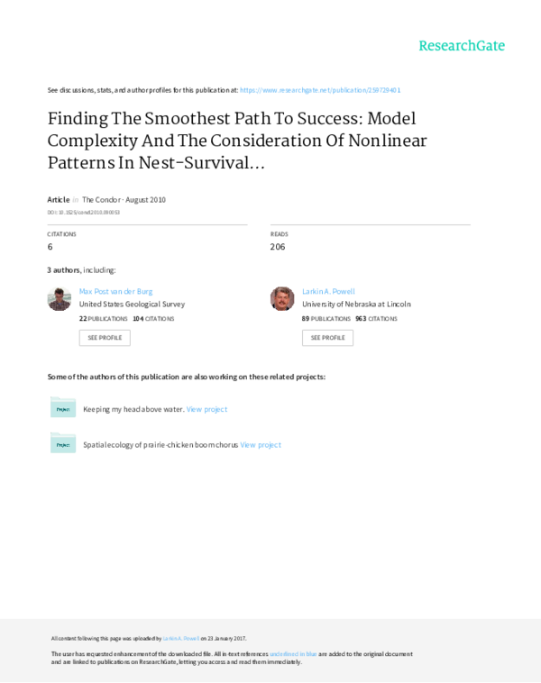 (PDF) Finding the Smoothest Path to Success: Model Complexity and the ...