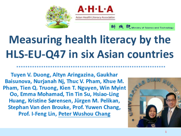 (PDF) Measuring health literacy by the HLS-EU-Q47 in six Asian countries