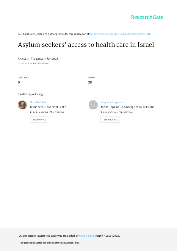 (PDF) Lancet letter IN PRINT Habtom Mehari Academia.edu
