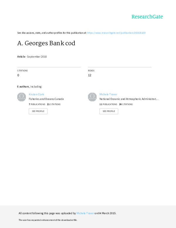 (PDF) A. Georges Bank cod