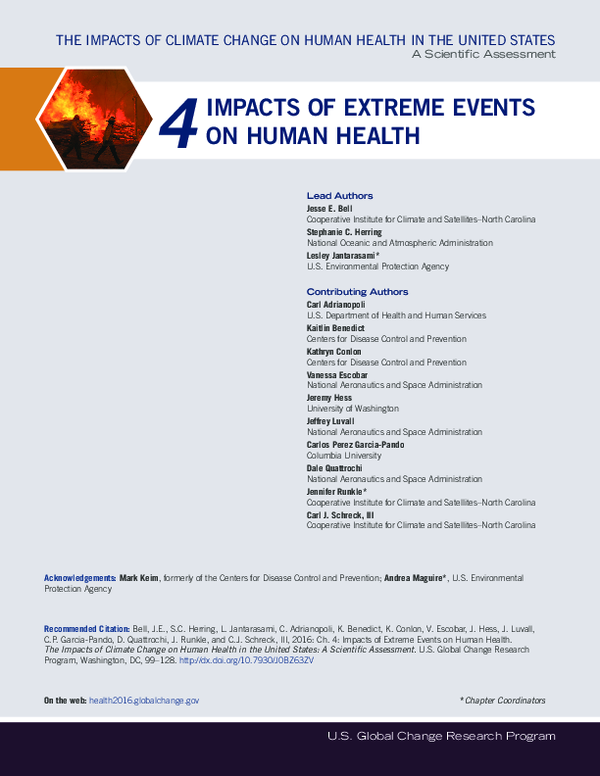 (PDF) Chapter 4 Extreme Events: THE IMPACTS OF CLIMATE CHANGE ON HUMAN ...