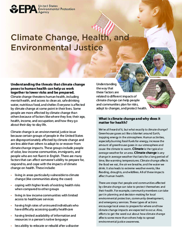 (PDF) Climate Change, Health, and Environmental Justice