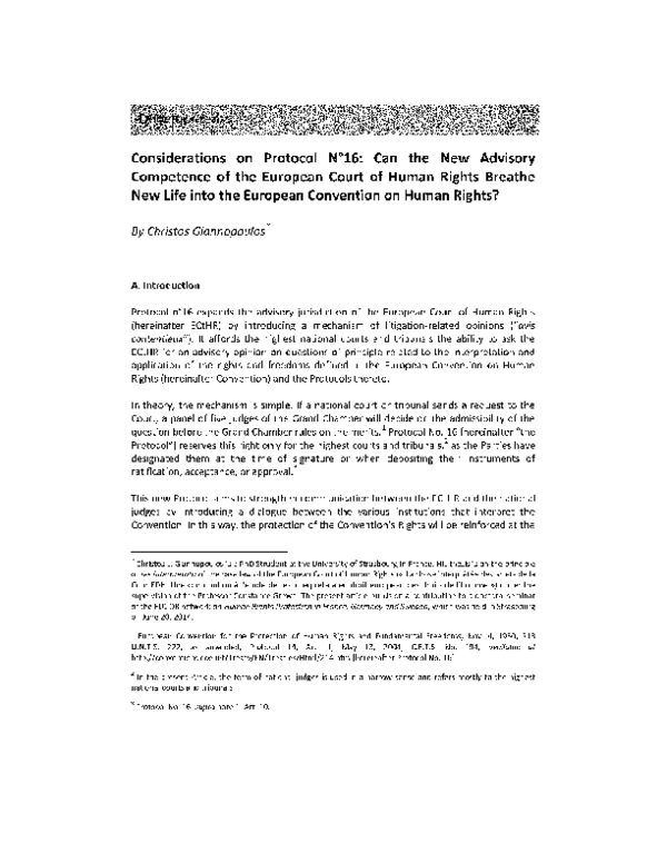 European Convention On Human Rights Pdf