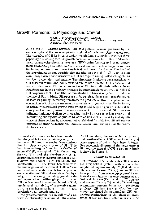 (PDF) Growth hormone: its physiology and control
