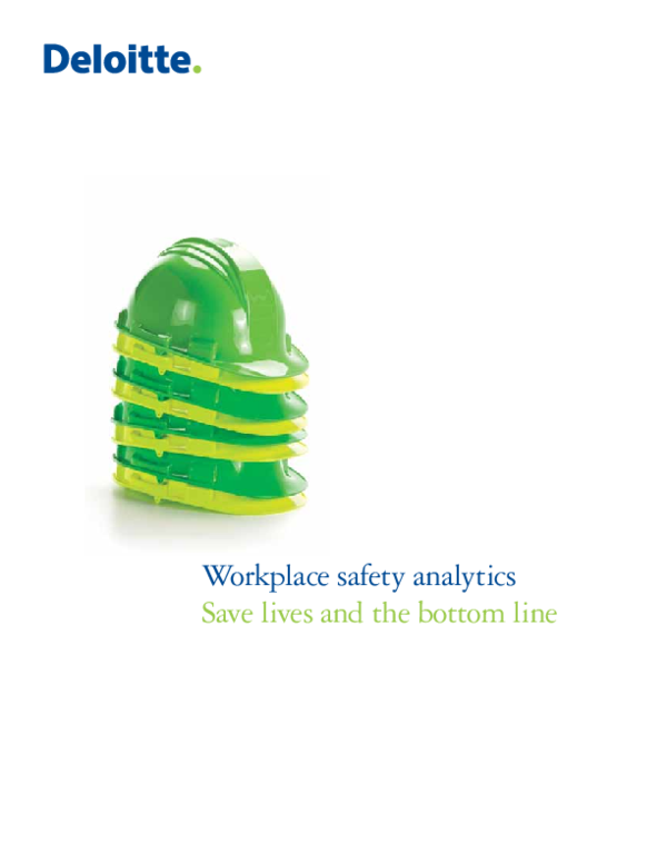 (PDF) Workplace safety analytics Save lives and the bottom line 2