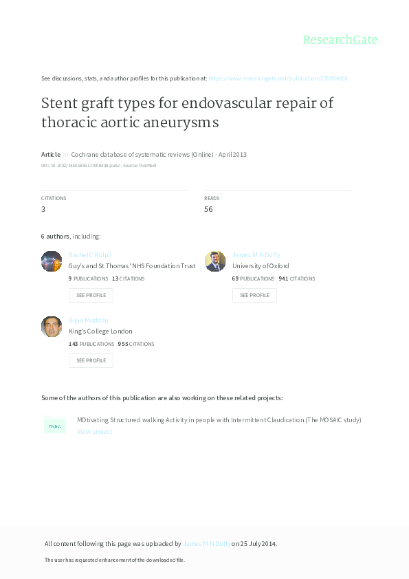(PDF) Stent graft types for endovascular repair of thoracic aortic ...