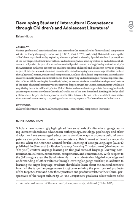 (PDF) Developing Students' Intercultural Competence through Children's ...