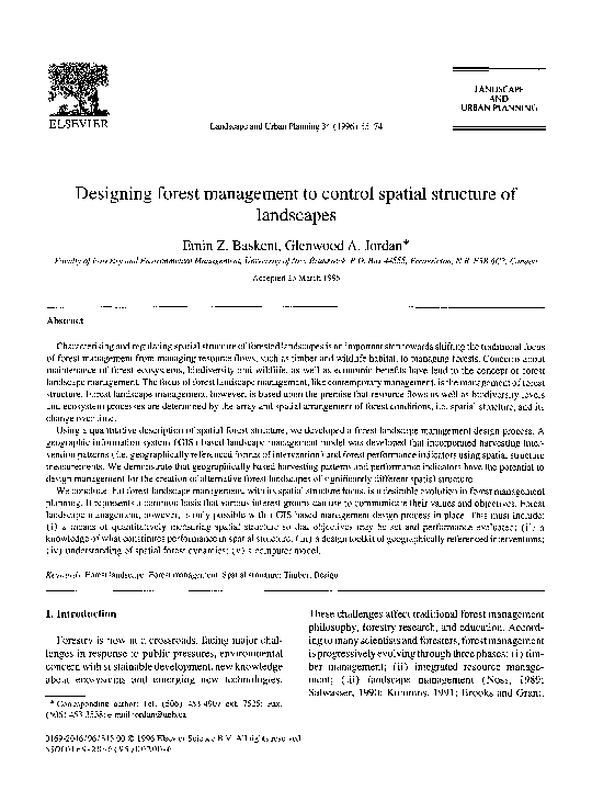 (PDF) Designing forest management to control spatial structure of ...
