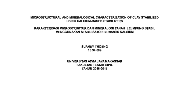 (PPT) MICROSTRUCTURAL AND MINERALOGICAL CHARACTERIZATION OF CLAY ...