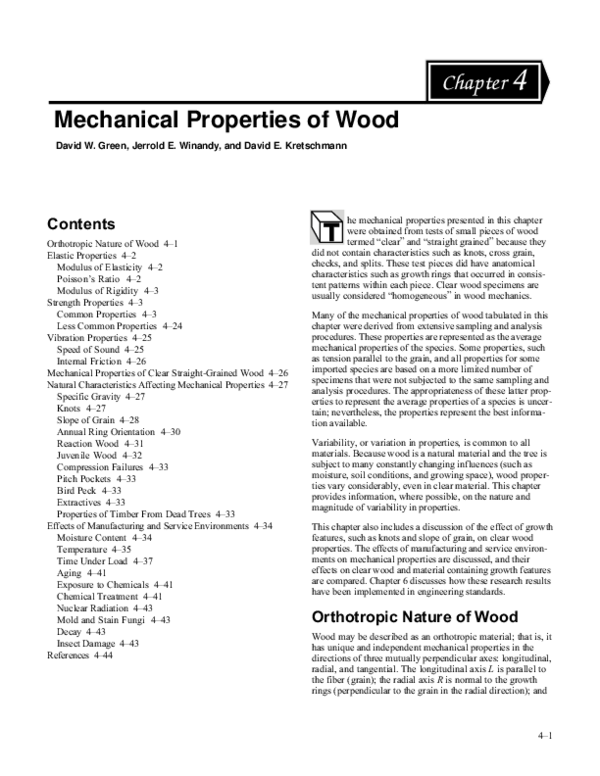 (PDF) Mechanical Properties of Wood Prajwal Hada N Associates
