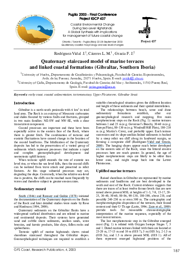 (PDF) Quaternary staircased model of marine terraces and linked coastal ...