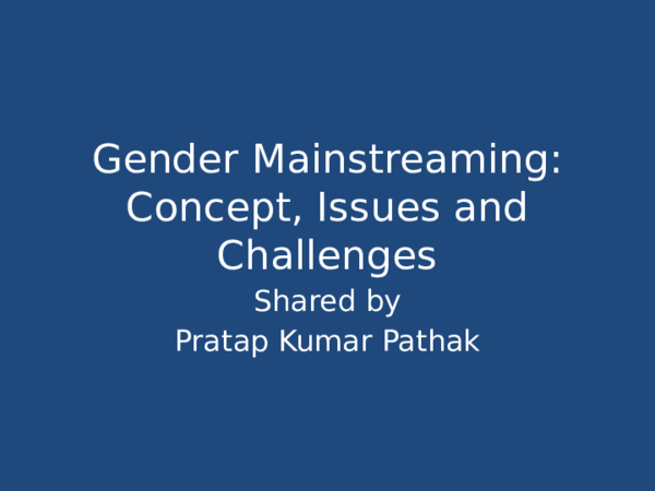 Ppt Gender Mainstreaming Pptx
