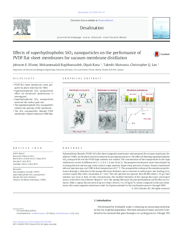 (PDF) Effects of superhydrophobic SiO 2 nanoparticles on the ...