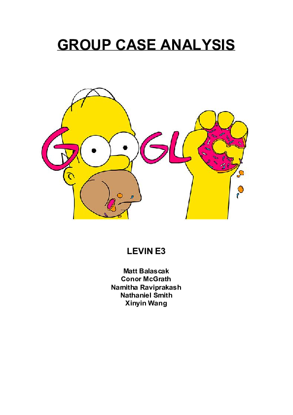 (PDF) GROUP CASE ANALYSIS LEVIN E3