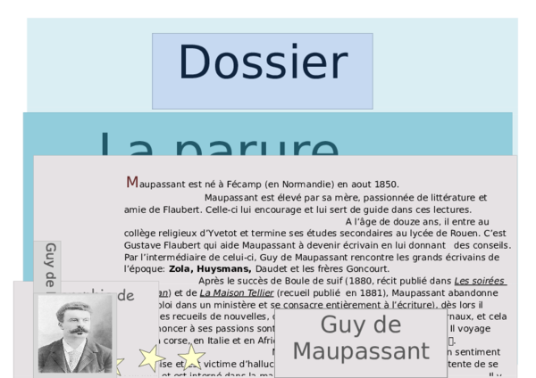 (DOC) Dossier La parure Guy de Maupassant
