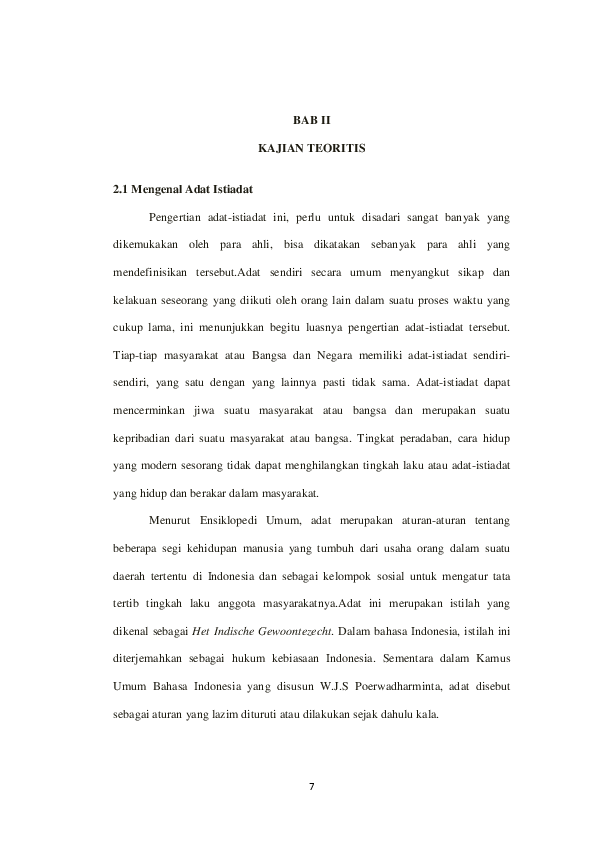 Pdf Bab Ii Kajian Teoritis 2 1 Mengenal Adat Istiadat Elvira Kumala Sari Academia Edu