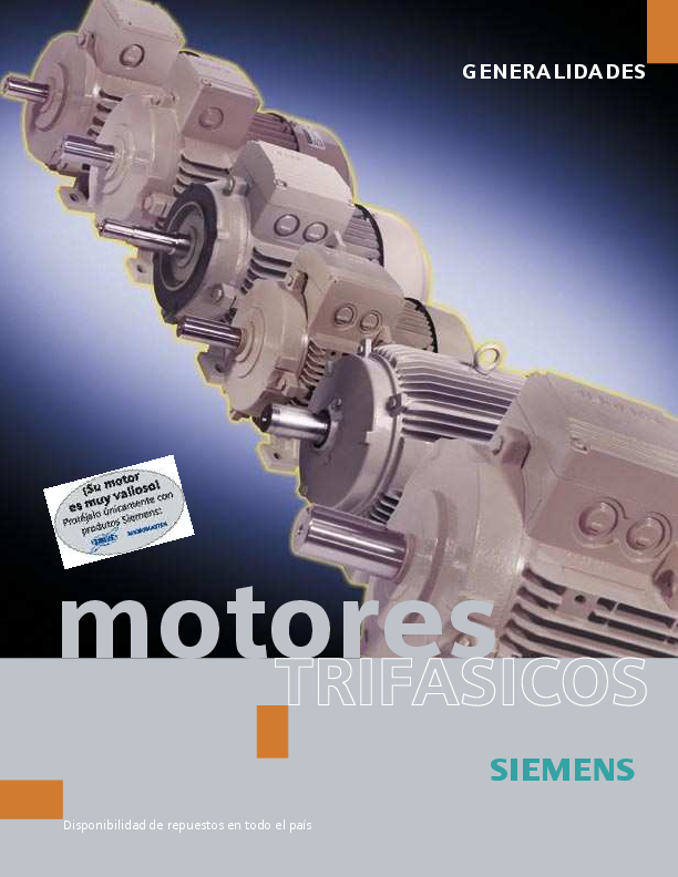 (PDF) Motores Siemens Caracteristicas tecnicas Sistemas Integrales Mantenimiento VALTOR
