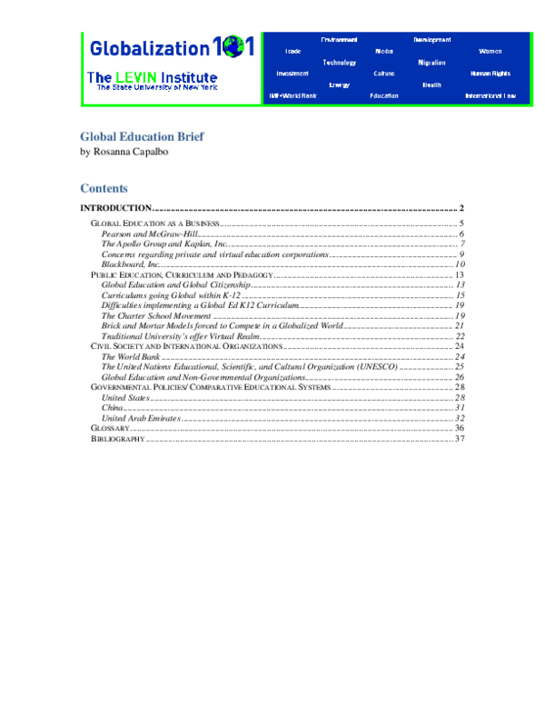 (PDF) Global Education Guidelines. Concepts and Methodologies on Global ...