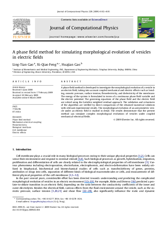(PDF) A phase field method for simulating morphological evolution of ...