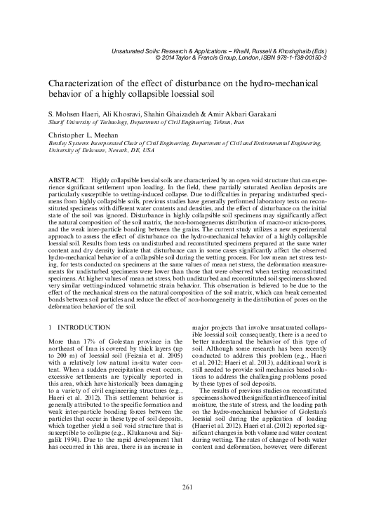(PDF) Characterization of the effect of disturbance on the hydro ...