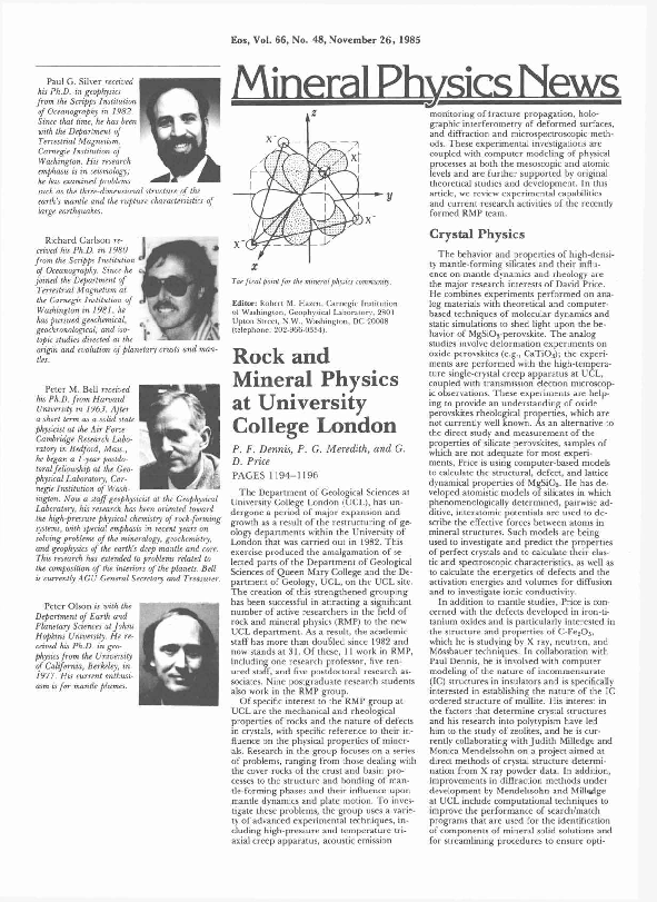 (PDF) Rock and mineral physics at University College London