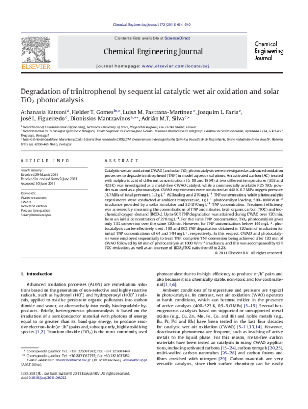 (PDF) Degradation of trinitrophenol by sequential catalytic wet air ...