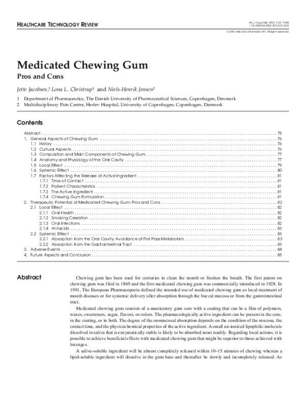 (PDF) A RESEARCH ON FORMULATION AND EVALUATION CHEWING GUM OF