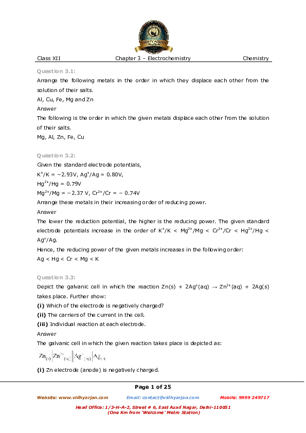 electrochemistry questions and answers pdf download