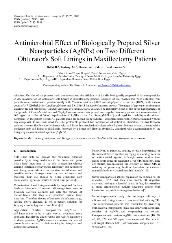 (PDF) Antimicrobial Effect of Biologically Prepared Silver ...