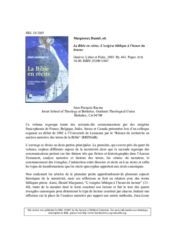 pdf-review-of-daniel-marguerat-ed-la-bible-en-r-cits-l-ex-g-se