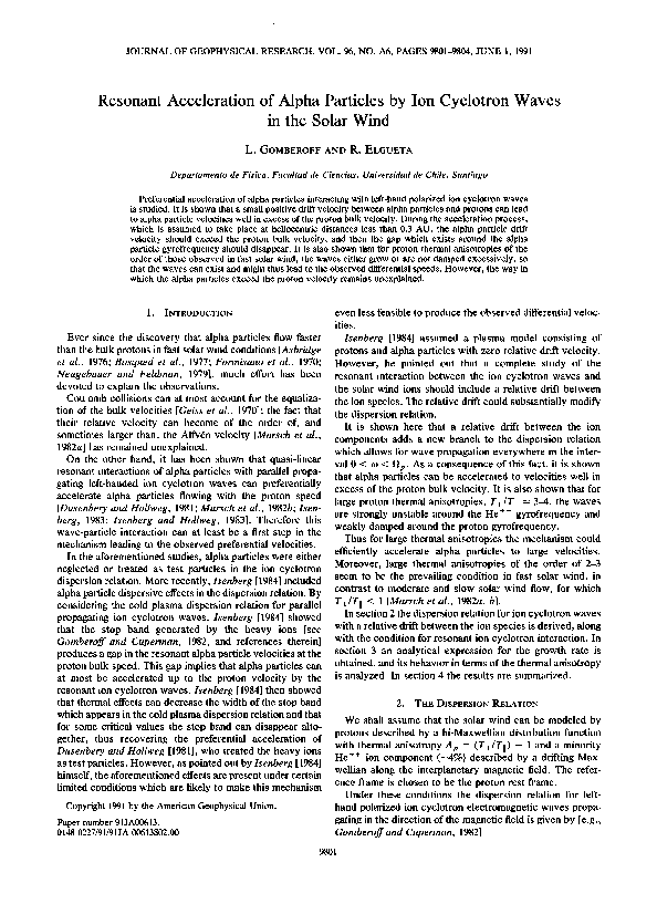 (PDF) Resonant acceleration of alpha particles by ion cyclotron waves ...