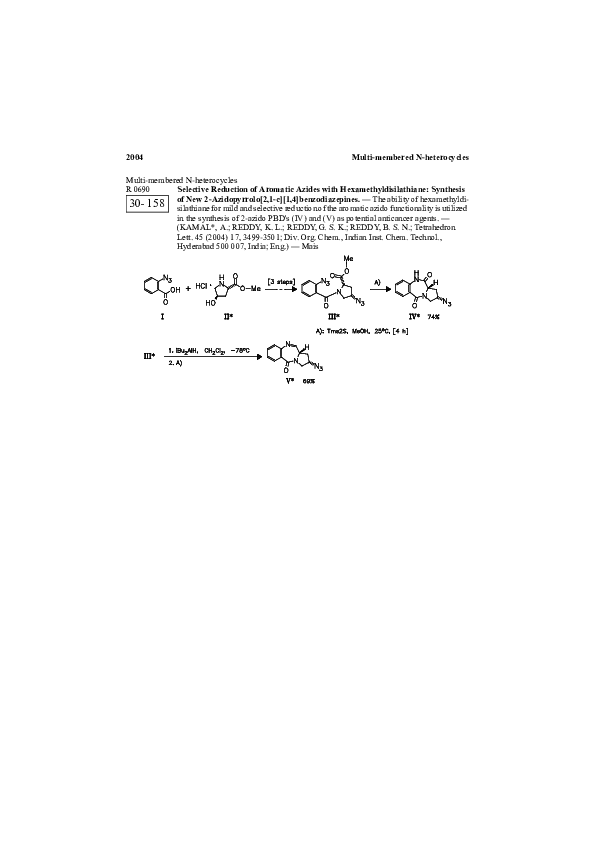 (PDF) Selective reduction of aromatic azides with ...