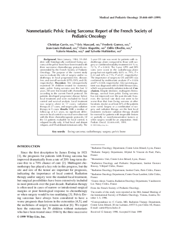 Ewing sarcoma prevalence picture