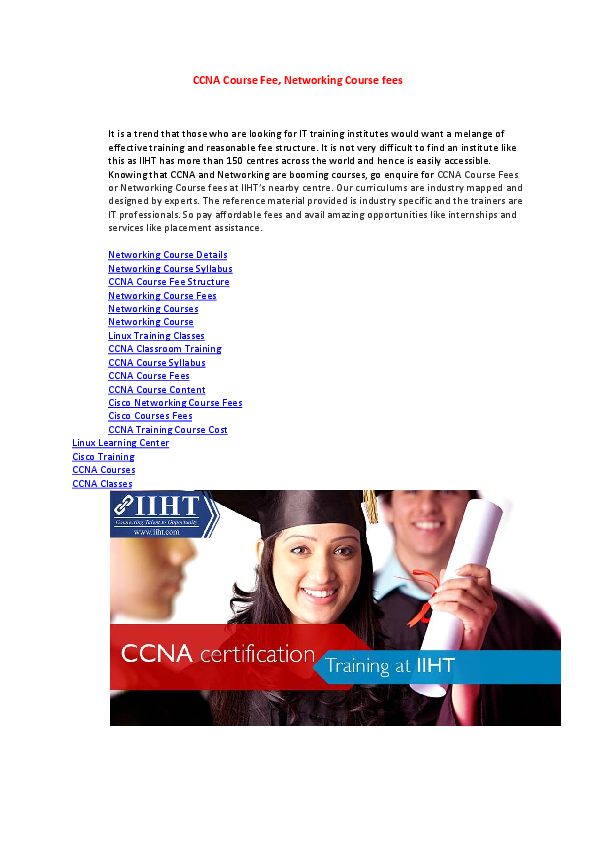 (PDF) Networking Course Fees IIHT Courses Academia.edu