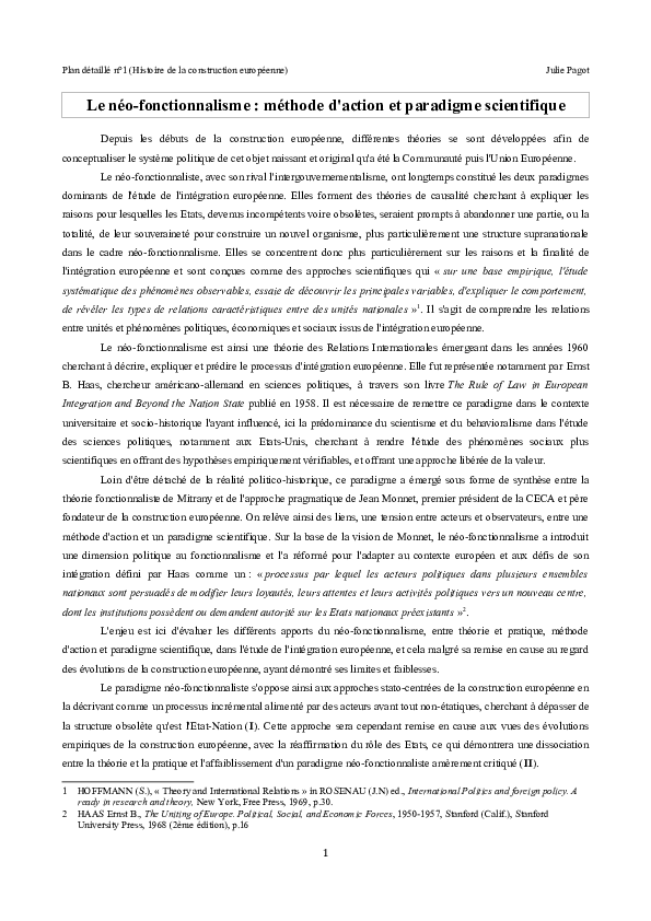 (PDF) Plan détaillé n°1 (Histoire de la construction européenne) Le néo