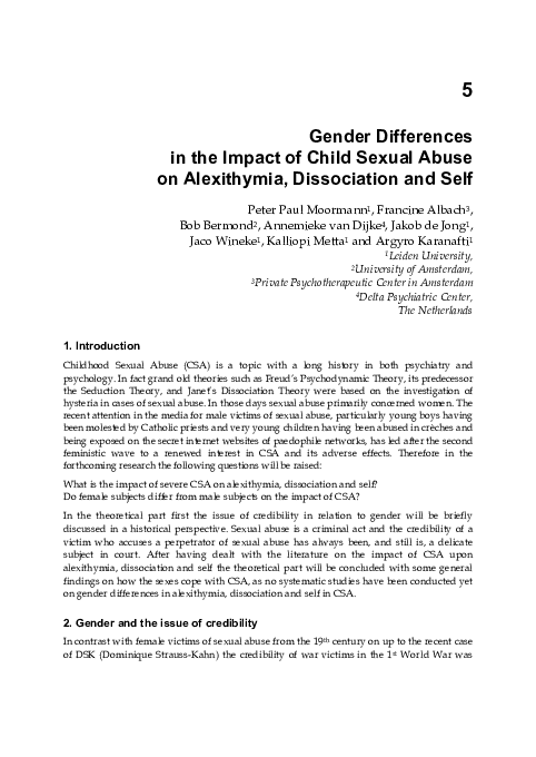 (PDF) Gender Differences in the Impact of Child Sexual Abuse on ...