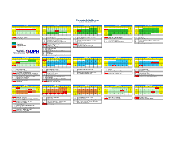 Pdf Academic Calendar 2016 2017 Uph Regina Sutanto Academia Edu