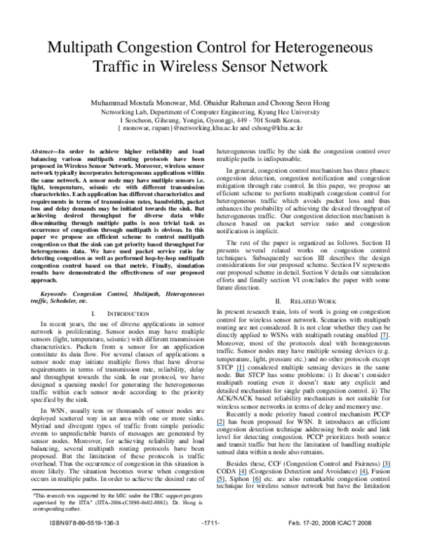 (PDF) Multipath Congestion Control for Heterogeneous Traffic in ...